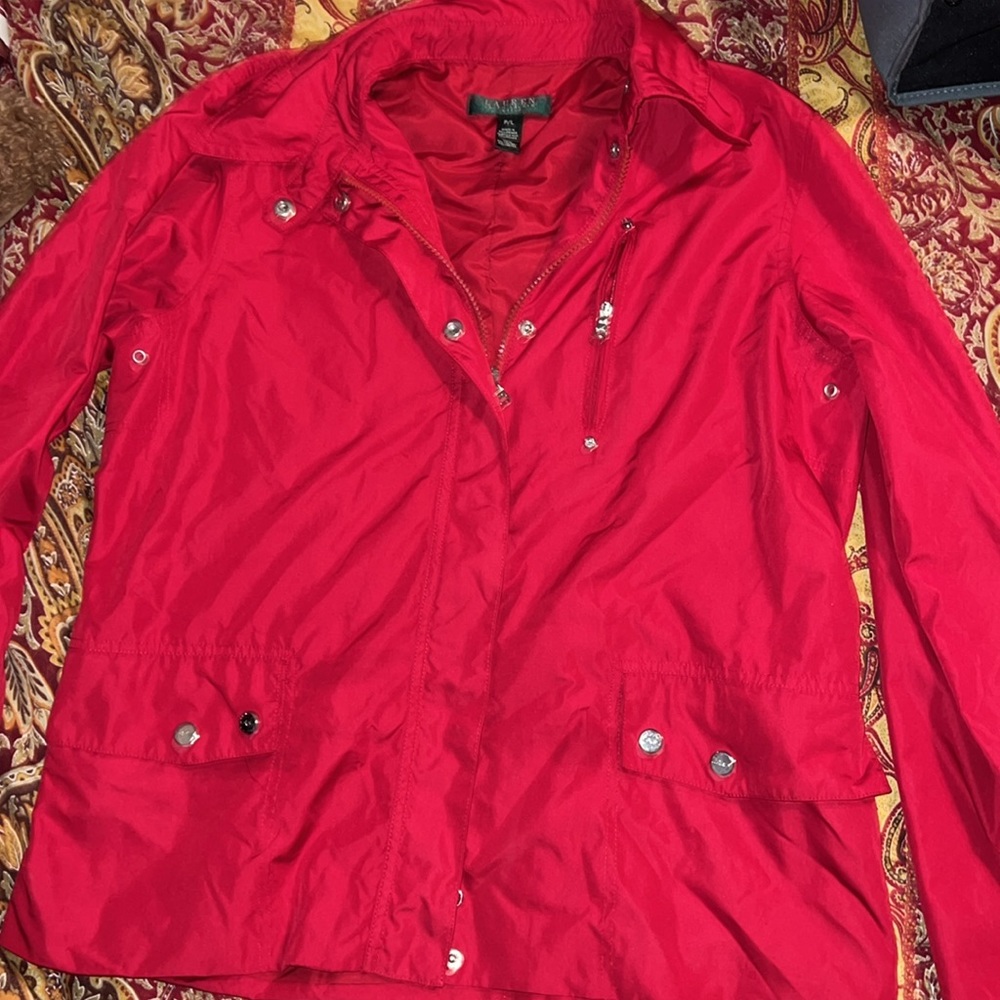Women's Ralph Lauren petite large windbreaker jacket